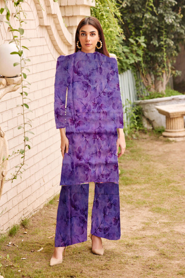 purple floral by alkaram