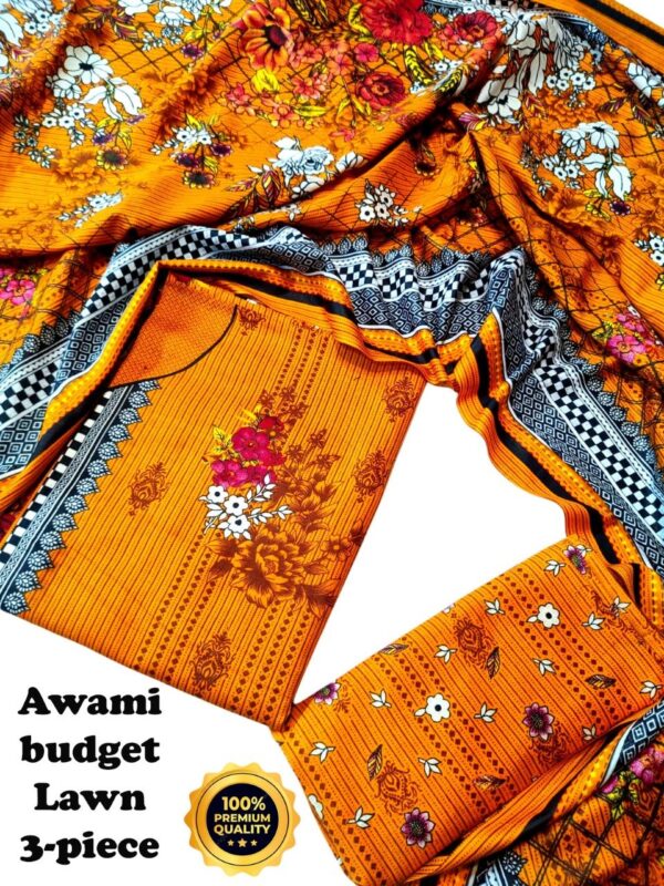 awami budget lawn 3-piece